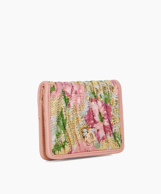 Dune London Kaci - Pink Quilted Floral Dune Bug Purse