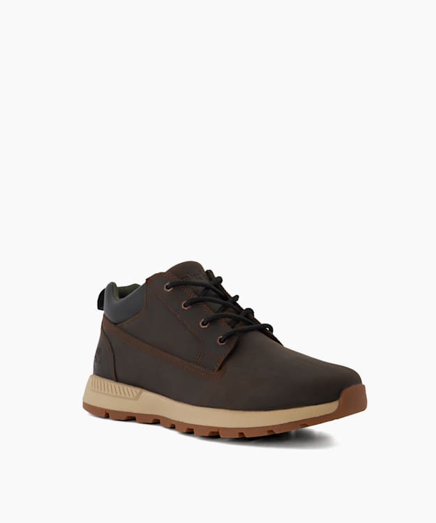 Dune London Killington Trek - Dark Brown Lace Up Leather Chukka Boots