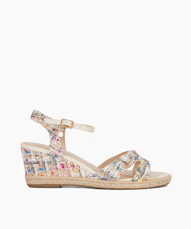 dune london Kindal - Multi Reptile Print Wedge Sandal