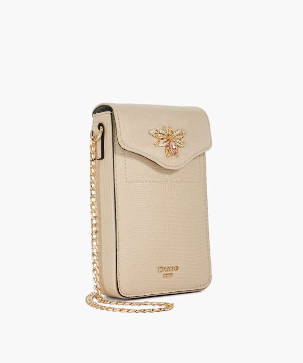 Dune London Kinglyo - Ecru Dune Bug Embellished Phone Case