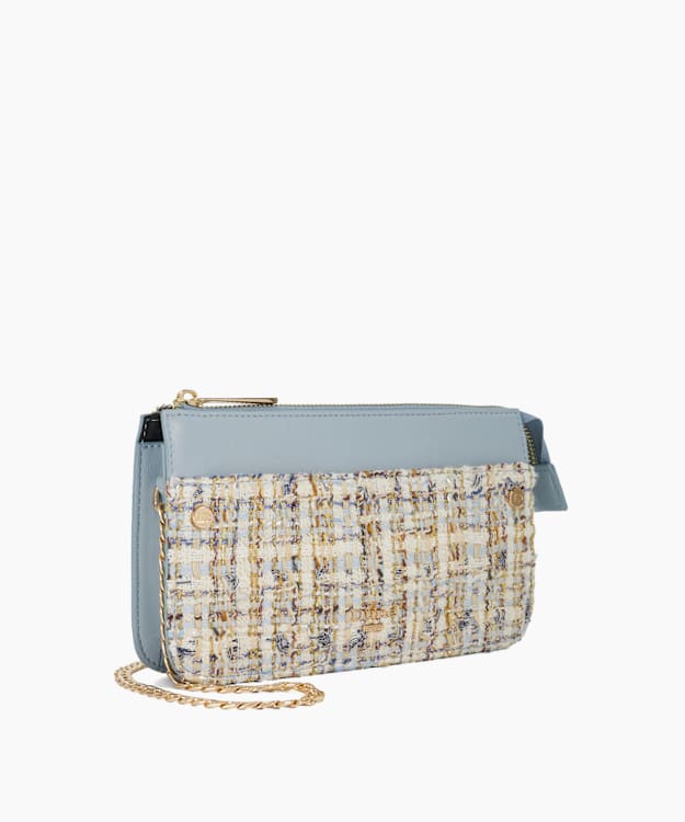 Dune London Kingstono - Blue Boucle Purse With Chain Handle