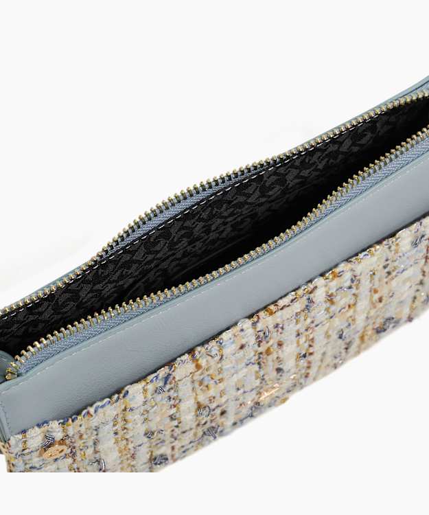Dune London Kingstono - Blue Boucle Purse With Chain Handle