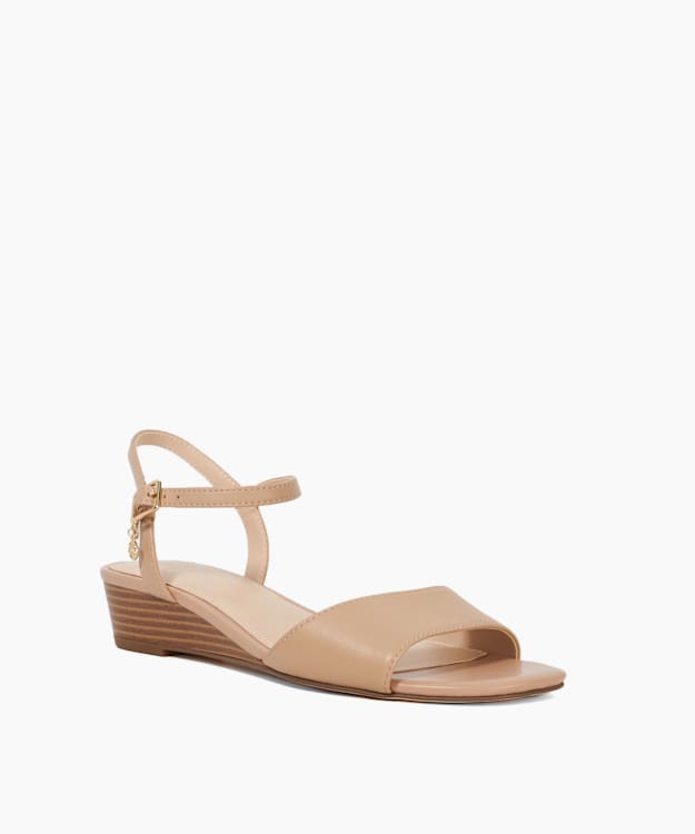 Dune London Kolder - Blush Low Block Heel Open Toe Sandals