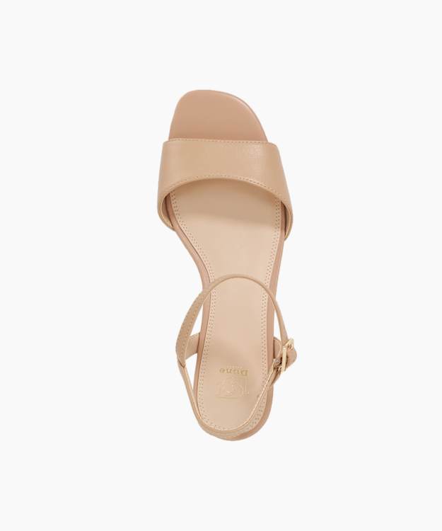 Dune London Kolder - Blush Low Block Heel Open Toe Sandals