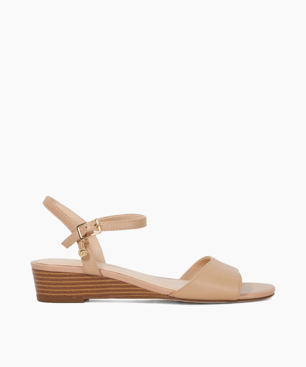 dune london Kolder - Blush Low Block Heel Open Toe Sandals