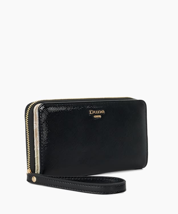 Dune London Krissis - Black Zip Around Handheld Purse