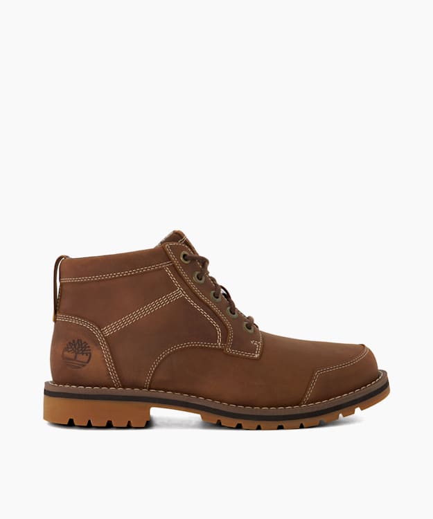 dune london Larchmont Ii Ch - Brown Lace-Up Leather Chukka Boots
