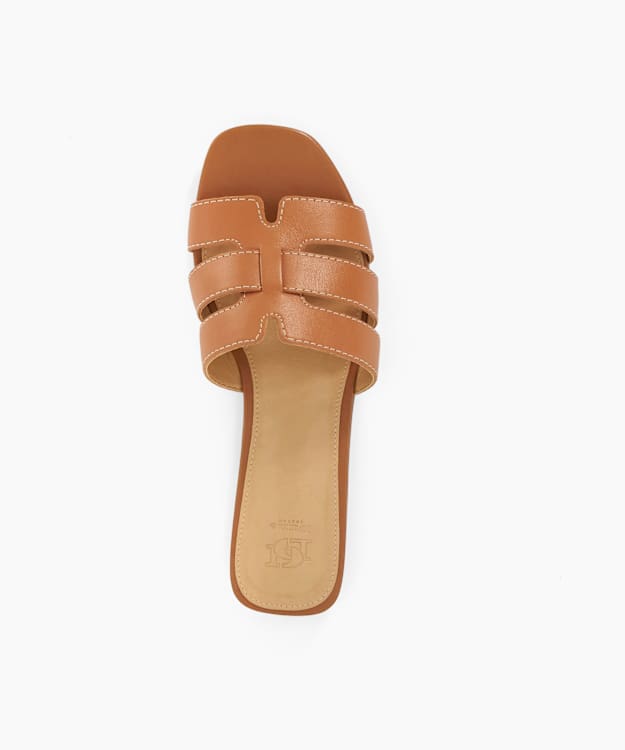 Dune London Layyla - Tan Stitch Detail Open Toe Sandals