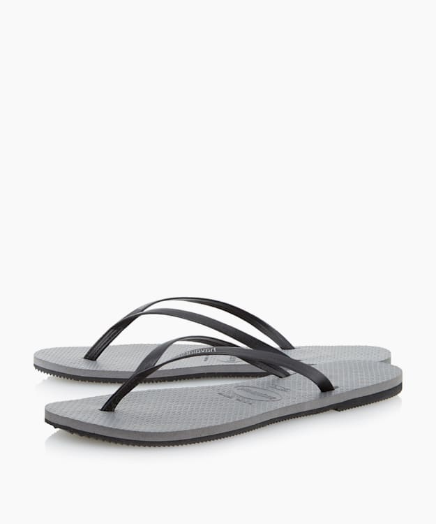 Dune London Leather Flip Flop - Grey Havaianas Slimline Leather Flip Flops