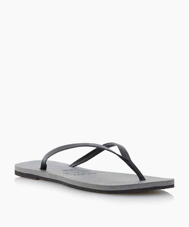 dune london Leather Flip Flop - Grey Havaianas Slimline Leather Flip Flops