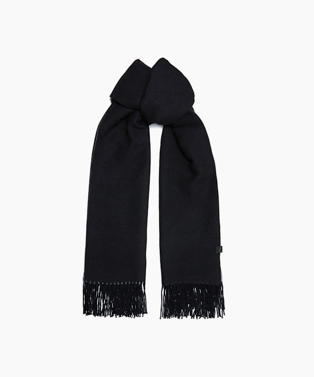 dune london Leslie - Black Colour-Block Fringed Scarf