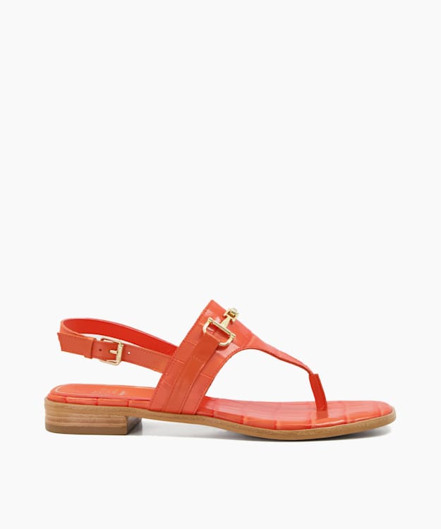 dune london Lexley - Orange Casual Thong-Strap Sandals