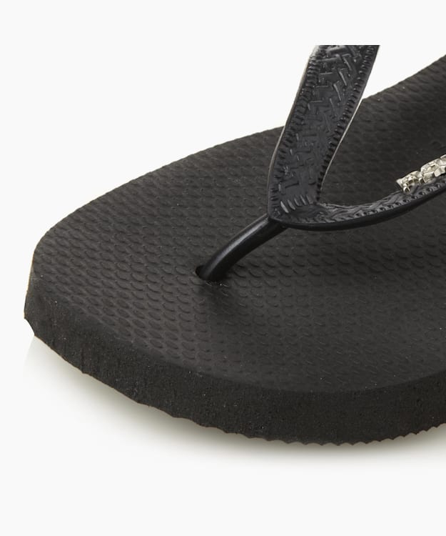 Dune London Logo Flip Flops - Black Havaianas Metallic Logo Flip Flops
