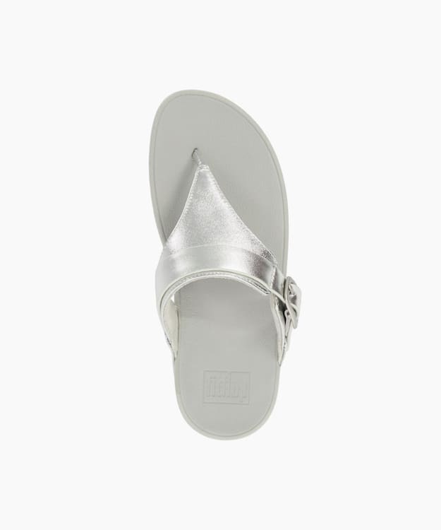 Dune London Lulu Glitter - Silver Glitter Toe Post Sandals