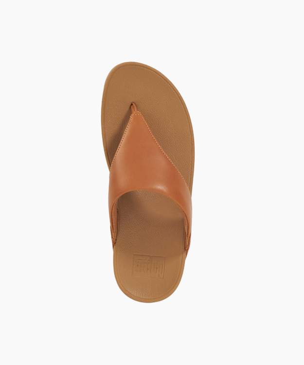Dune London Lulu Leather To - Tan Leather Toe Post Sandals