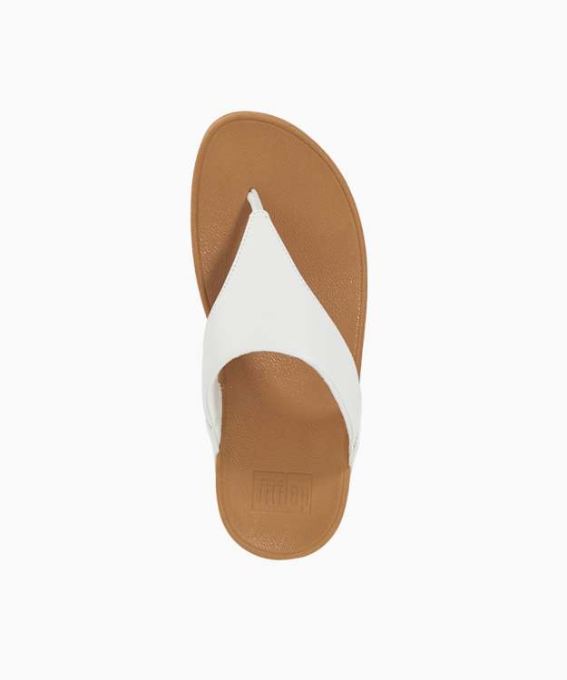 Dune London Lulu Leather To - White Leather Toe Post Sandals