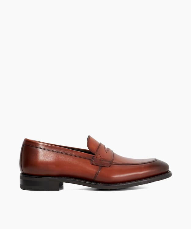 dune london Lynch - Dark Brown Goodyear Welted Loafers