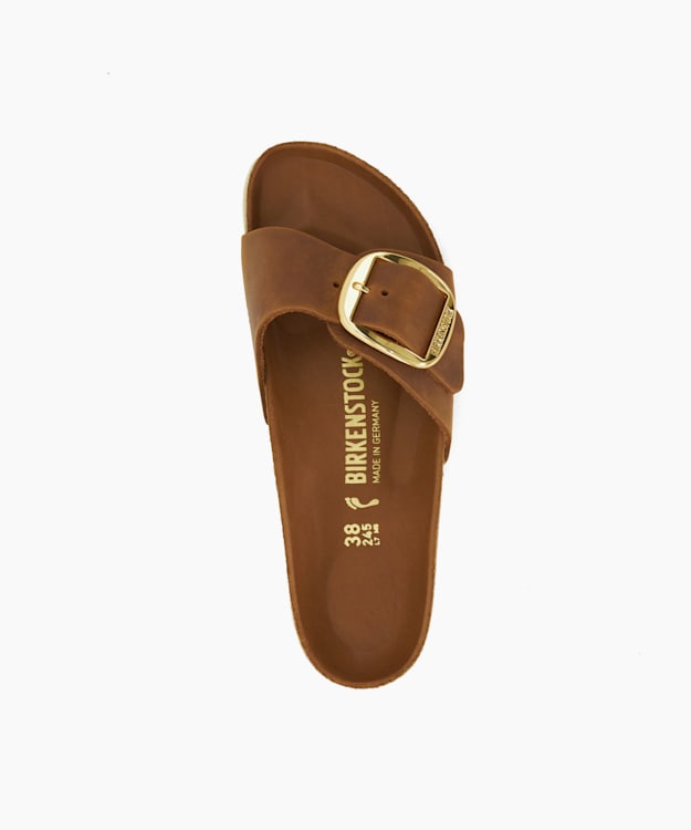 Dune London Madrid Big Buck - Tan Birkenstock Single Strap Sandal