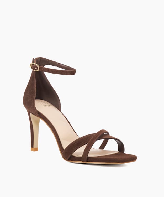 Dune London Madrina - Brown Ankle Strap Open Toe Sandals