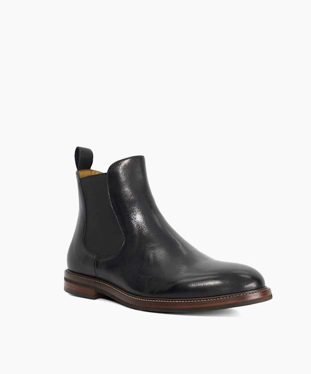 Dune London Maisen - Black Leather Formal Chelsea Boots
