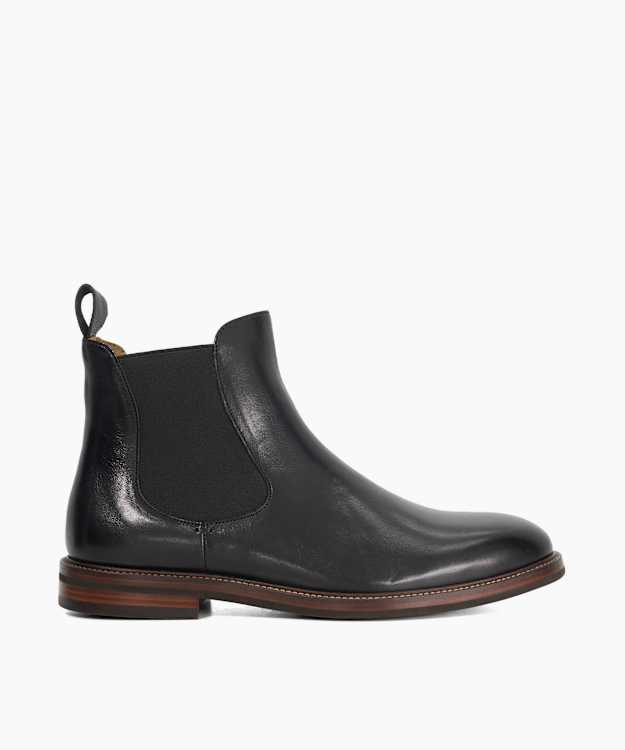 dune london Maisen - Black Leather Formal Chelsea Boots