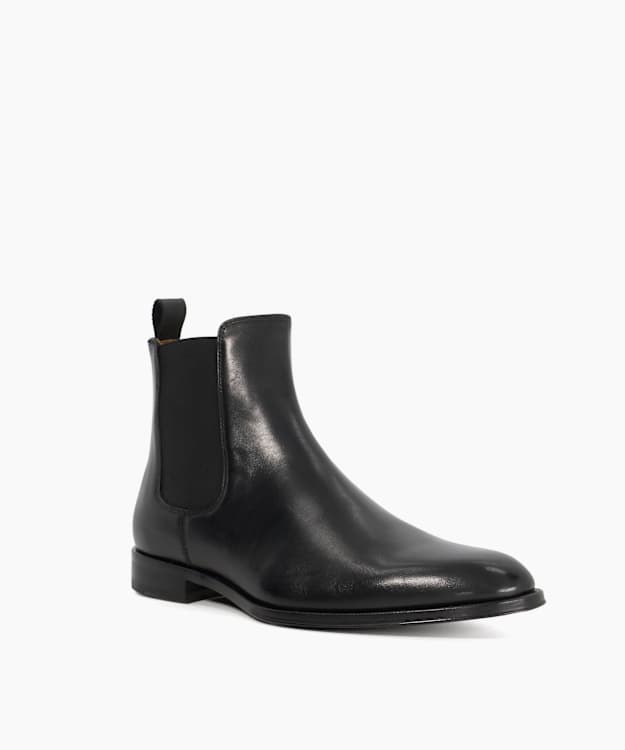 Dune London Manson - Black Premium Leather Chelsea Boots