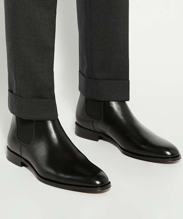 Dune London Manson - Black Premium Leather Chelsea Boots