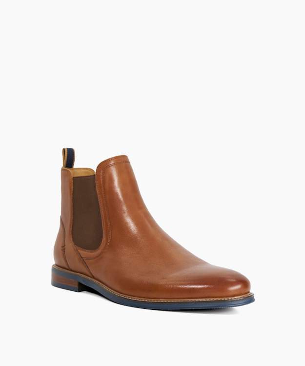Dune London Mckinley - Tan Formal Leather Chelsea Boots