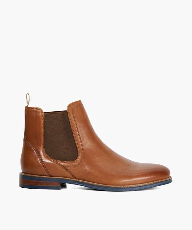 dune london Mckinley - Tan Formal Leather Chelsea Boots