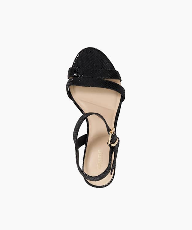 Dune London Merisa - Black Wide-Fit Block-Heel Sandals