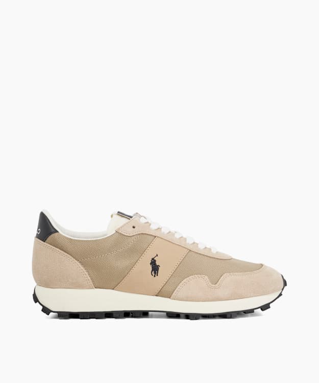 dune london Mesh Trail Runn - Taupe Suede-Panelled Trail Trainer