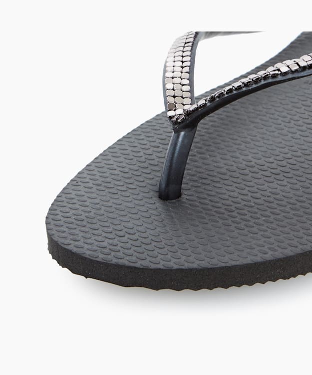 Dune London Metal Mesh Flip Flops - Black Havaianas Slim Metal Mesh Detail Flip Flops