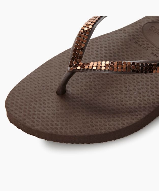 Dune London Metal Mesh Flip Flops - Brown Havaianas Slim Metal Mesh Detail Flip Flops
