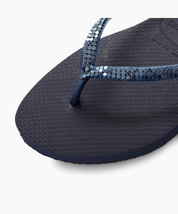 Dune London Metal Mesh Flip Flops - Navy Havaianas Slim Metal Mesh Detail Flip Flops