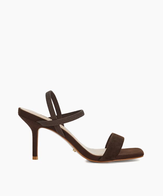 dune london Methodical - Brown Mid Height Strappy Sandals