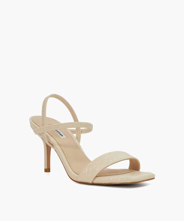 Dune London Methodical - Ecru Mid Height Strappy Sandals