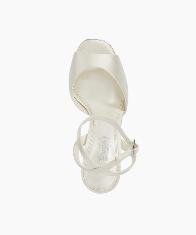 Dune London Mymuse - Ivory Ivory Satin Bridal Platforms