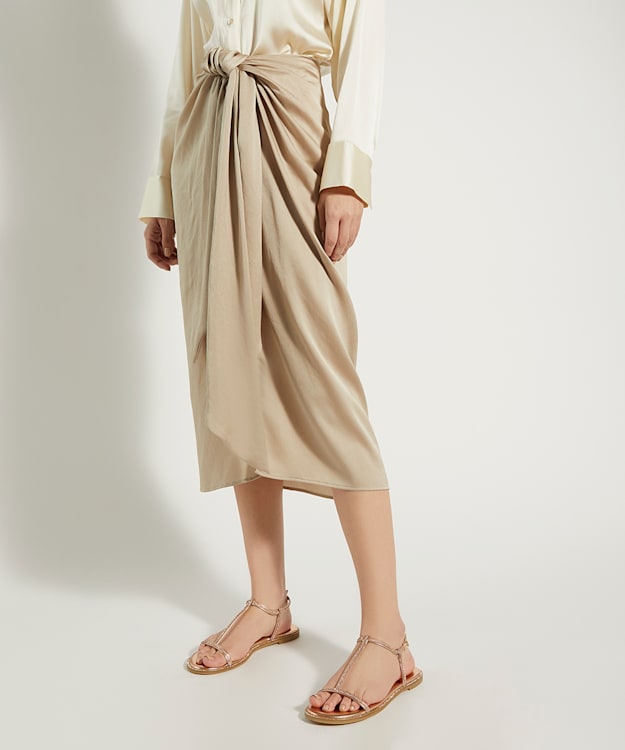 Dune London Narrate - Rose Gold Diamante Flat T-Bar Sandals