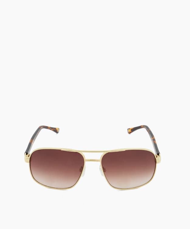Dune London Oakes - Gold Rectangular Frame Sunglasses