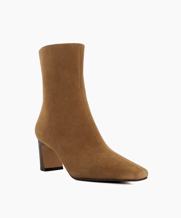 Dune London Obriele - Taupe Pointed Toe Heel Ankle Boots