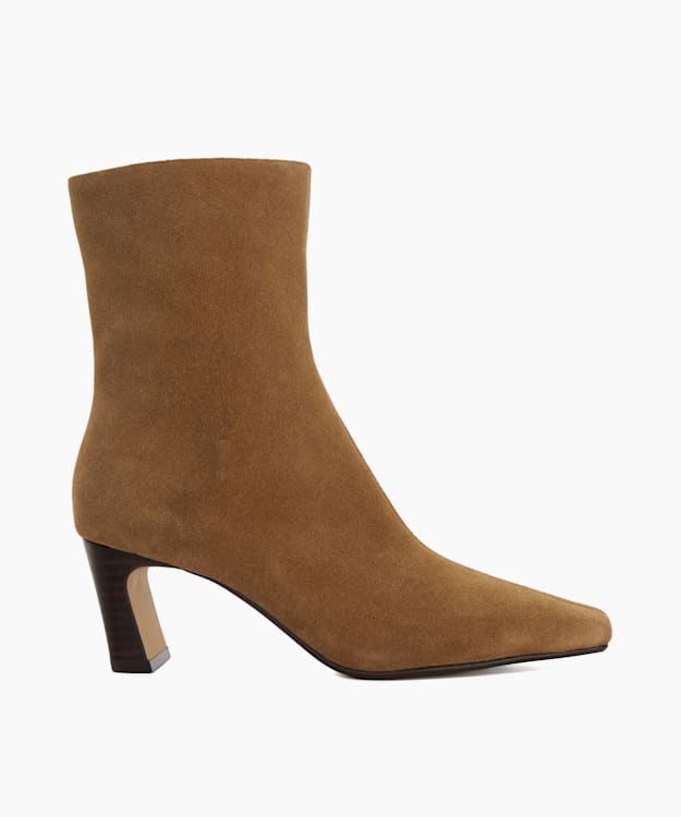 dune london Obriele - Taupe Pointed Toe Heel Ankle Boots
