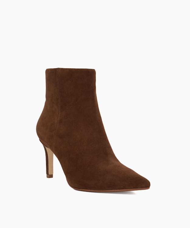 Dune London Obsessively - Dark Tan High Heel Ankle Boots