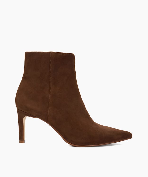 dune london Obsessively - Dark Tan High Heel Ankle Boots