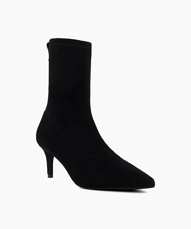 Dune London Occupy - Black Stiletto-Heeled Stretch Boots