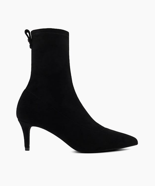 dune london Occupy - Black Stiletto-Heeled Stretch Boots