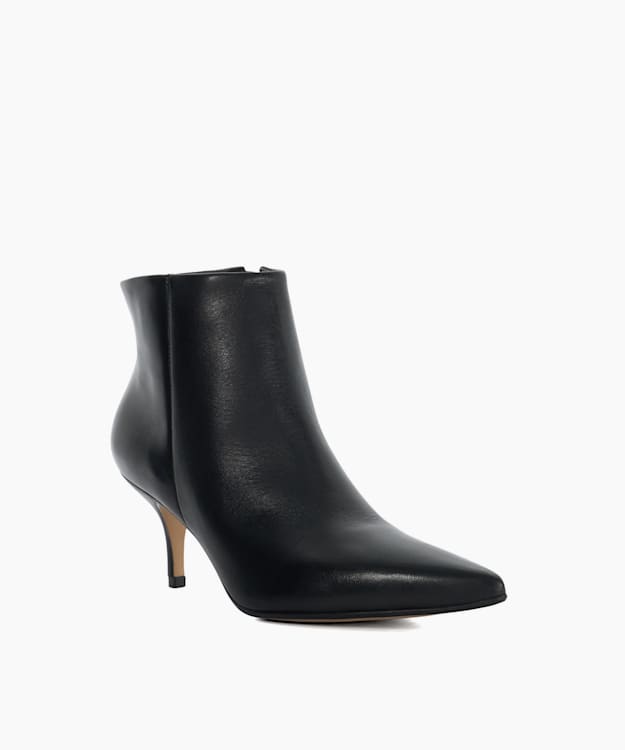 Dune London Orlana - Black Pointed Toe Stiletto Heel Ankle Boots