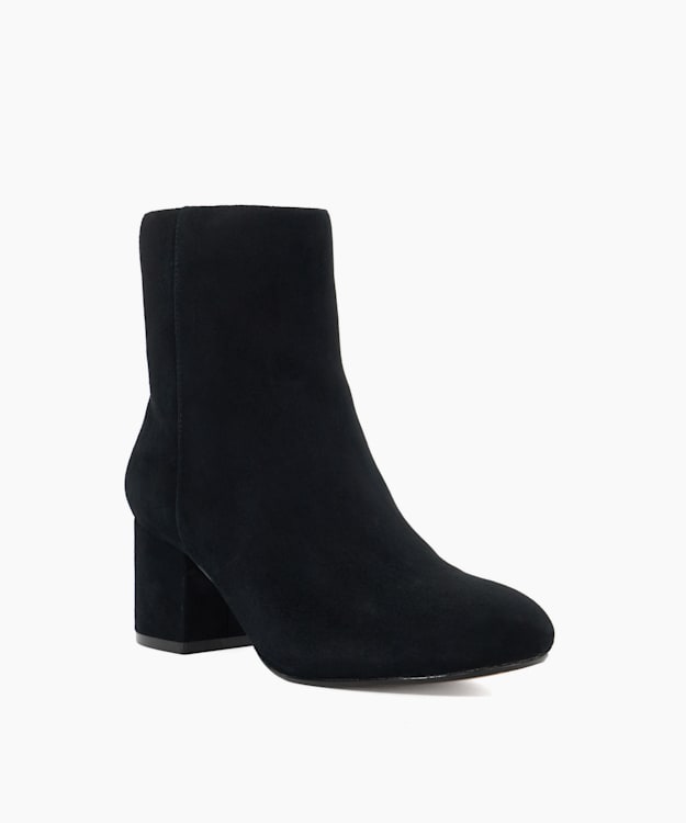 Dune London Ottack 2 - Black Side Zip Block Heel Ankle Boots