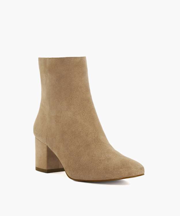 Dune London Ottack 2 - Caramel Side Zip Block Heel Ankle Boots