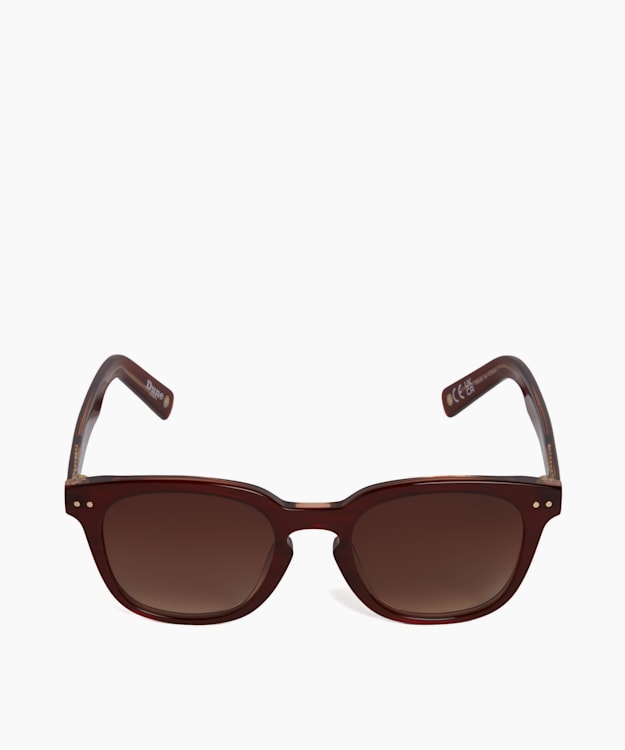 Dune London Owin - Brown Square Frame Acetate Sunglasses