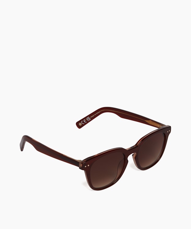 dune london Owin - Brown Square Frame Acetate Sunglasses